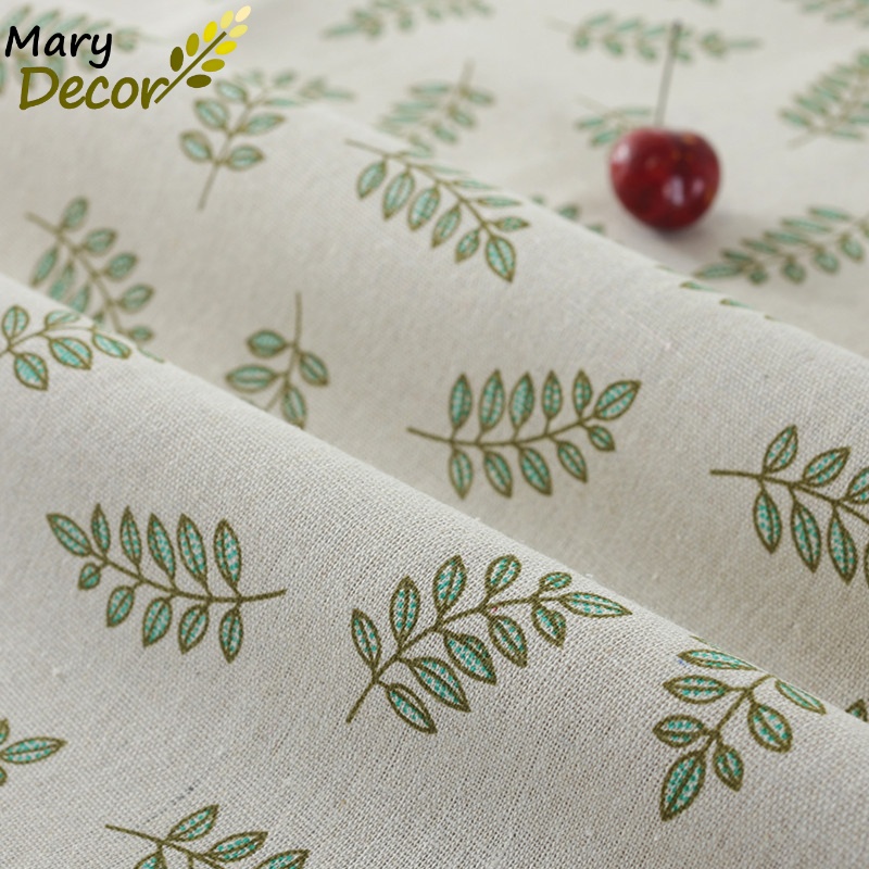 Khăn trải bàn Mary Decor trang trí bàn ăn, Quà tặng Noel đậm chất vintage - họa tiết Lá nhỏ - KB-B04