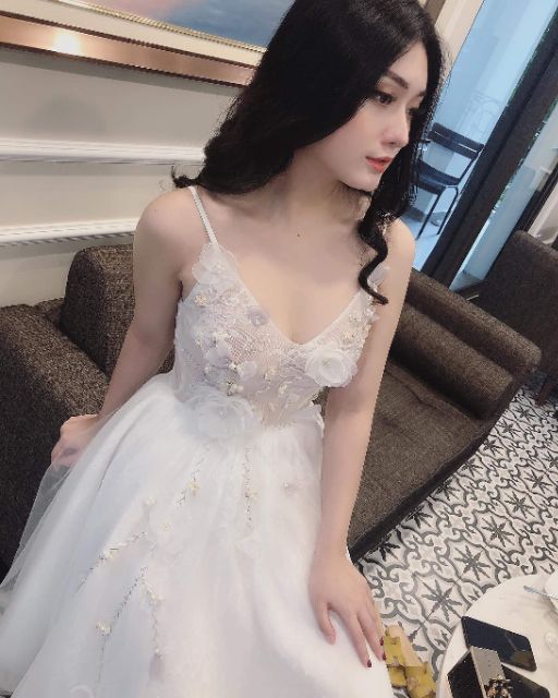 Váy 2 dây xòe công chúa _ hàng thiết kế