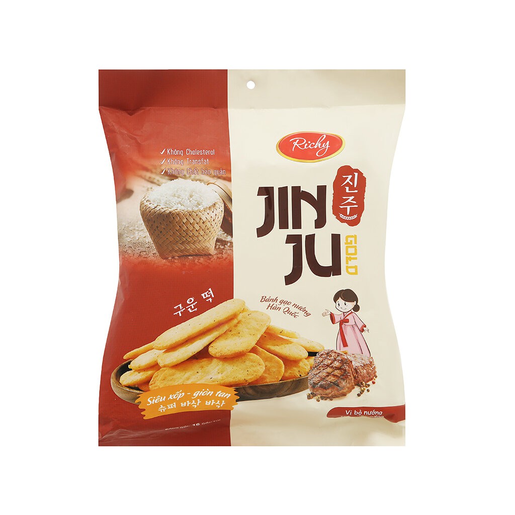 Bánh Gạo HÀN QUỐC JIN JU RICHY- 200G x 16 gói