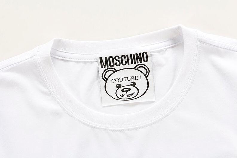 Áo Thun Tay Ngắn Thêu Hình Gấu Moschino Cho Nam Và Nữ