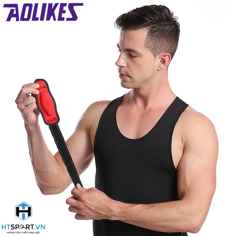 Băng Khuỷu Tay, Đai Cuốn Khuỷu Tay Cùi Chỏ Aolikes 7949 Có Đệm Hơi Silicone Hổ Trợ Vận Động Thể Thao Tập Gym Chính Hãng