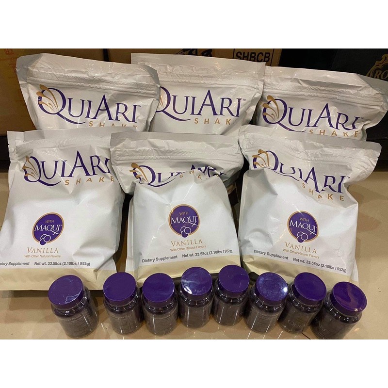 Bộ Quiari giảm cân gồm bột Quiari Shake 950g và một lọ Quiari Energy 60 viên