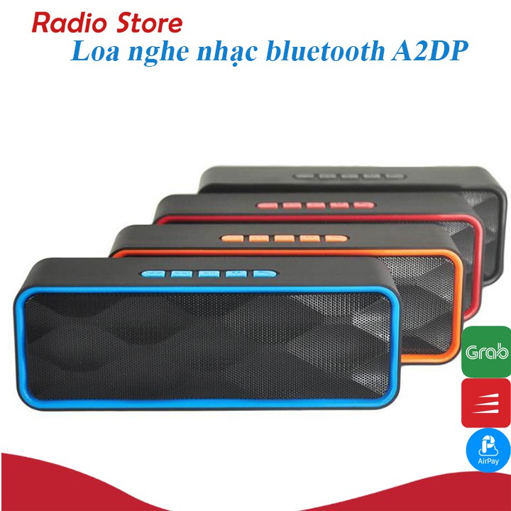 Loa Bluetooth Nghe Nhạc Không Dây A2DP Vỏ Kim Loại, Bass Hay, Kết Nối Usb, Thẻ Nhớ Cổng 3.5