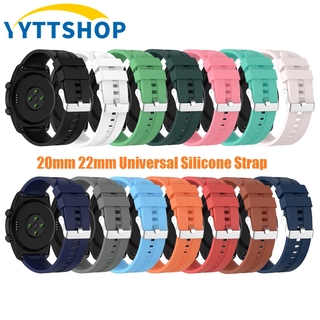 Dây Đeo Tay Bằng Silicon Kích Thước 20mm 22mm Cho Đồng Hồ Huawei Watch Gt2 / Galaxy Watch / Fossil / Forerunner 245