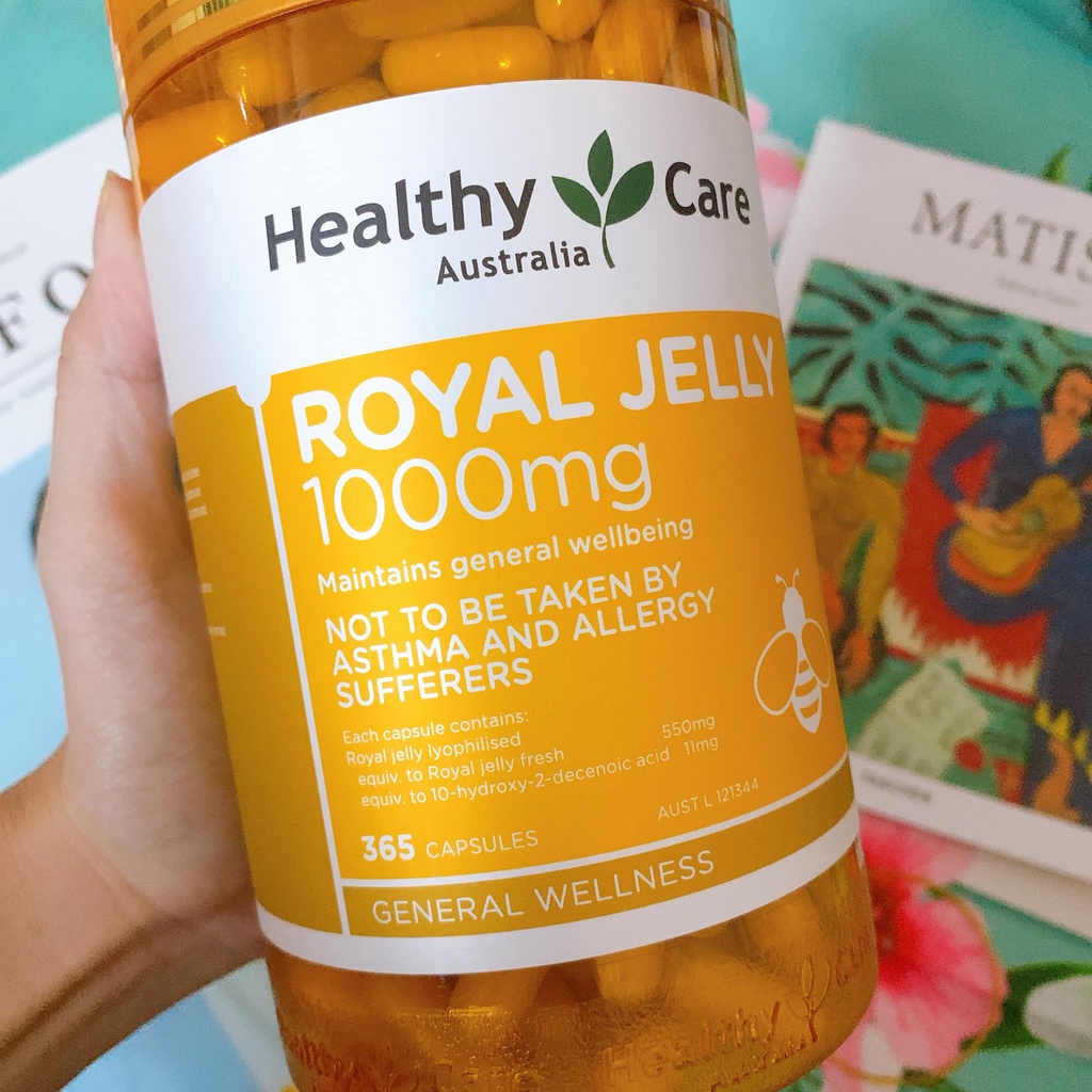 MẪU MỚI - Sữa Ong Chúa Healthy Care Royal Jelly 1000mg Úc 365 Viên - HEALTHYCARE ÚC