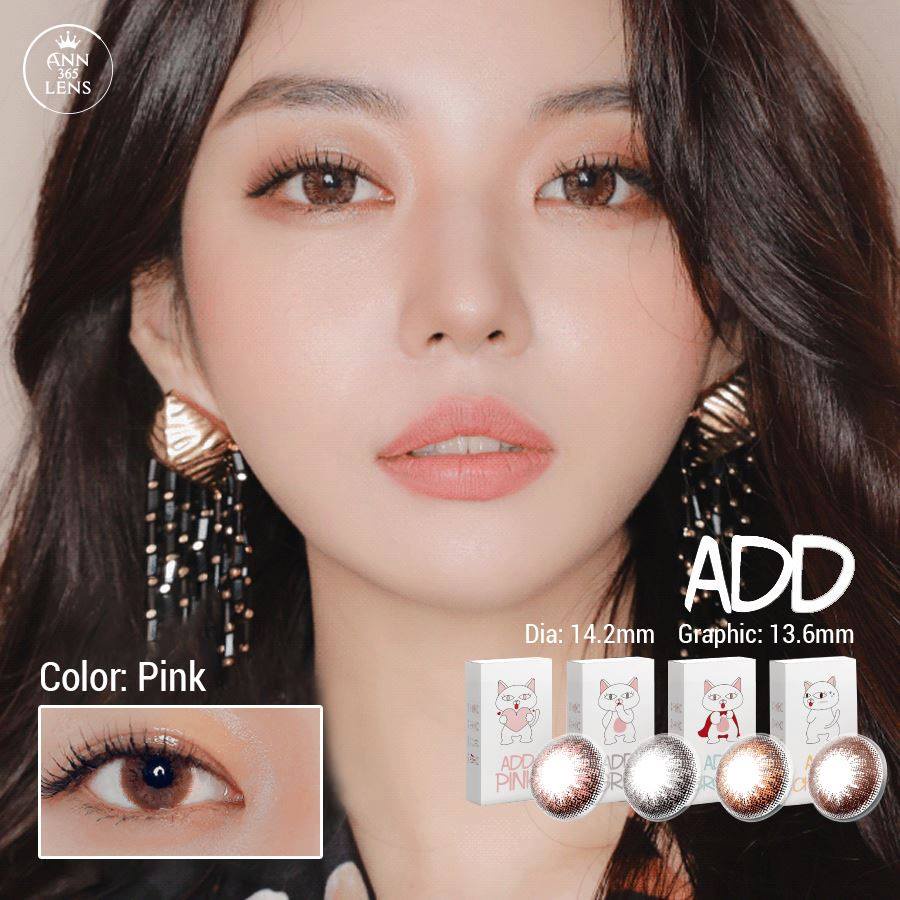 Kính Áp Tròng Màu Nâu Cam Add Brown Lens Mắt Hàn Quốc Chính hãn Ann365 Đeo êm 12h/ Ngày cho mắt nhạy cảm