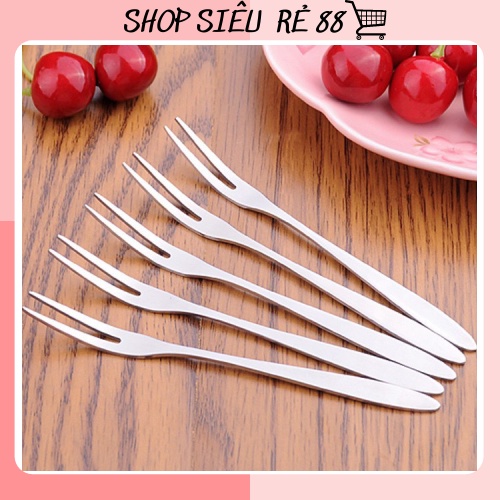 Dĩa inox ăn trái cây cao cấp dài 13 cm siêu bền đẹp 88058 siêu rẻ 88