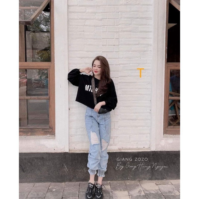 Áo croptop MIGHT tay dài TT12 | BigBuy360 - bigbuy360.vn