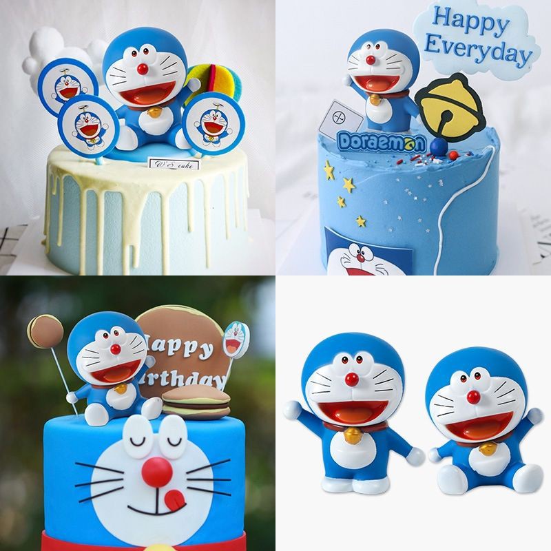 Phụ Kiện Trang Trí Bánh Kem Chủ Đề Doraemon Đáng Yêu