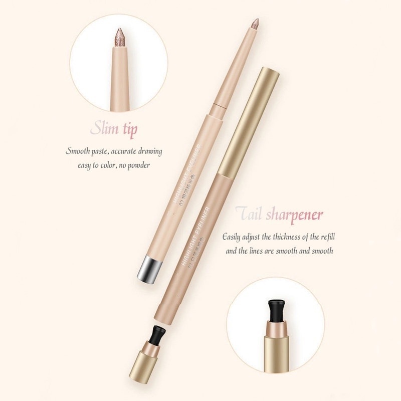 Bút Kẻ Mắt 2 Màu Chống Thấm Nước Và Mồ Hôi Làm Sáng Da Đa Năng