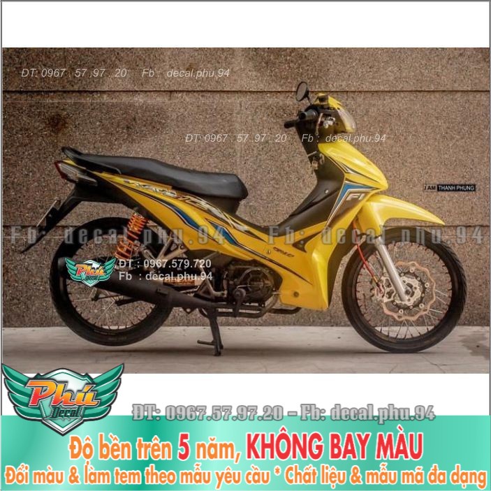 Tem rời Wave 125i vàng đen (X)