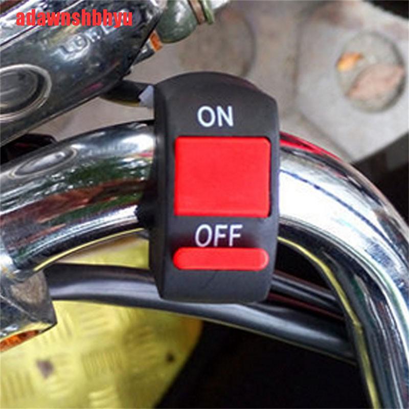 [adawnshbhyu]Universal Handlebar Motorcycle Switch ON-OFF Button LED Angel Eyes Light Switch