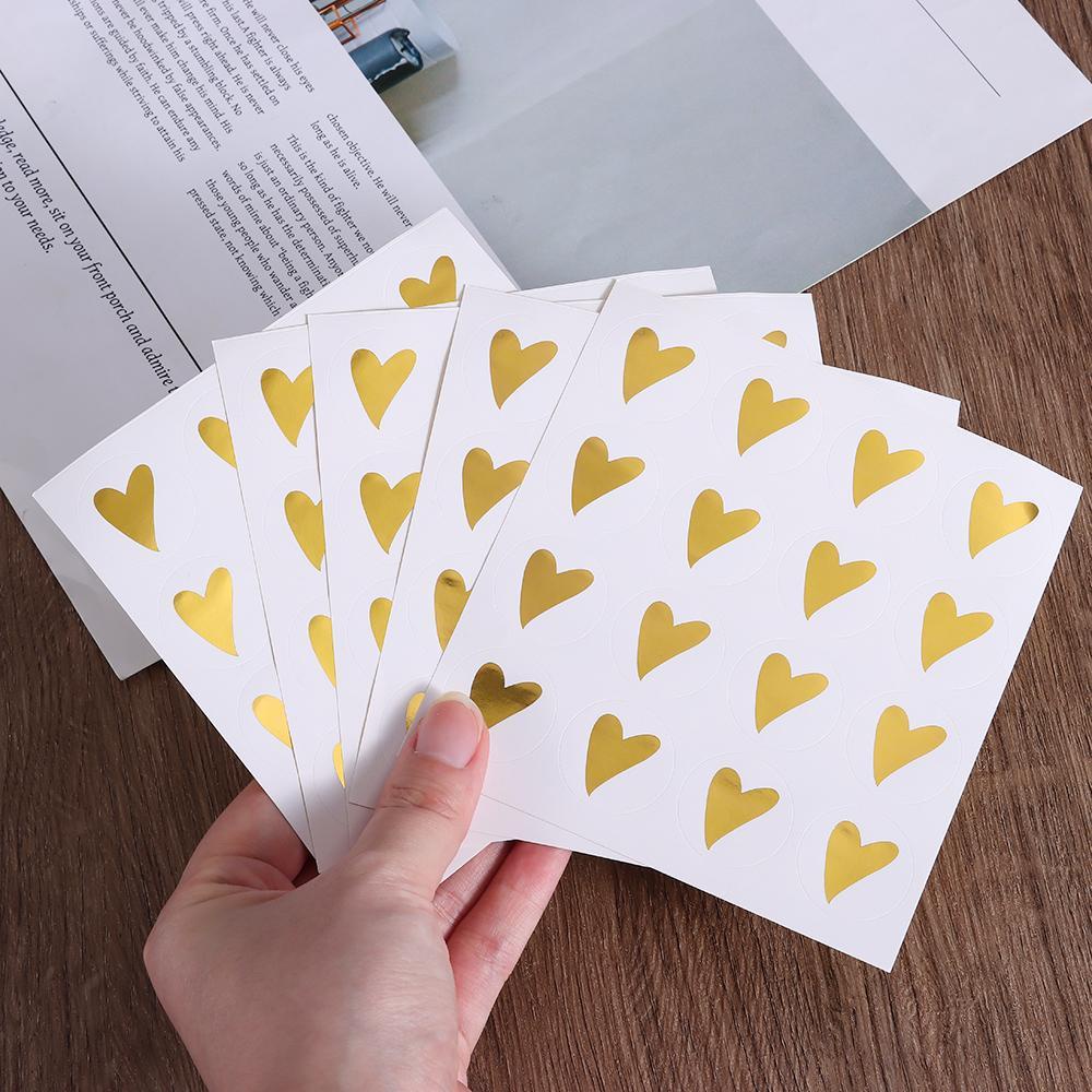 Set 80 / 160 Sticker Handmade Hình Trái Tim