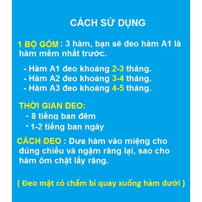 (Hỏa Tốc) Niềng Răng Tại Nhà | Bộ người lớn A1 + A2 + A3 ( 3 cái )