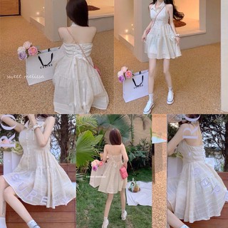 Order Đầm dây đan lưng có cổ hàng qc loại 1