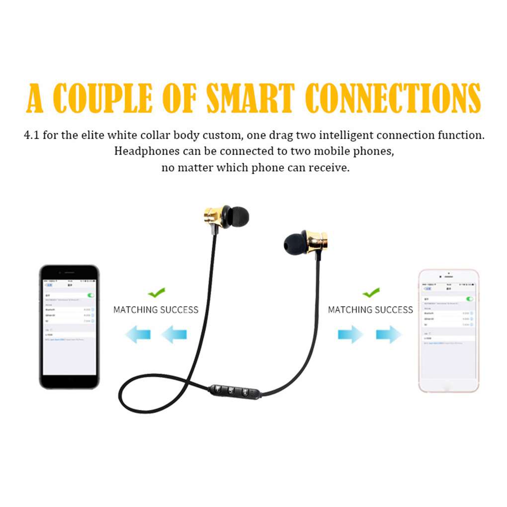 [CHOO] XT11 Magnetic Bluetooth 4 2 In-ear Headset Hands-free Noise Reduction Sports Running Wired Earphone Headphone
