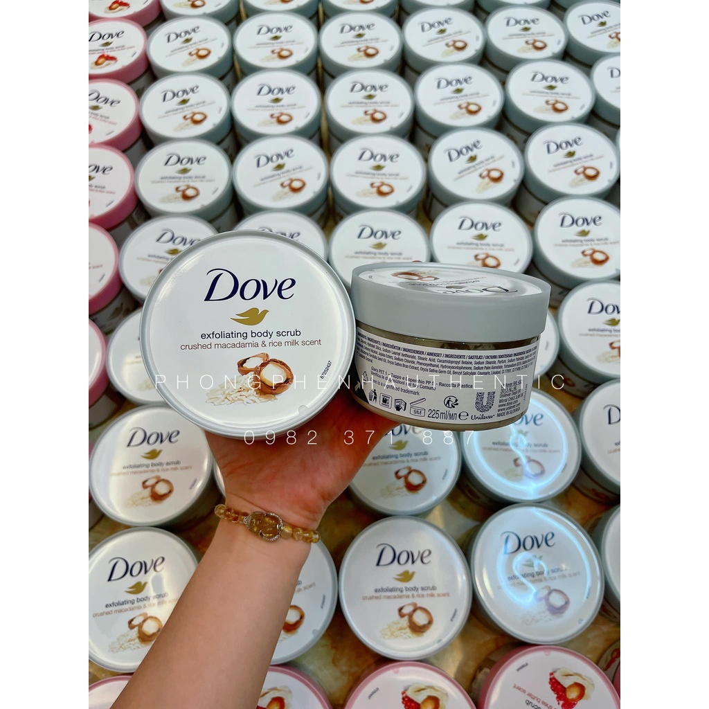 TẨY DA CHẾT TOÀN THÂN DOVE HŨ 225ML