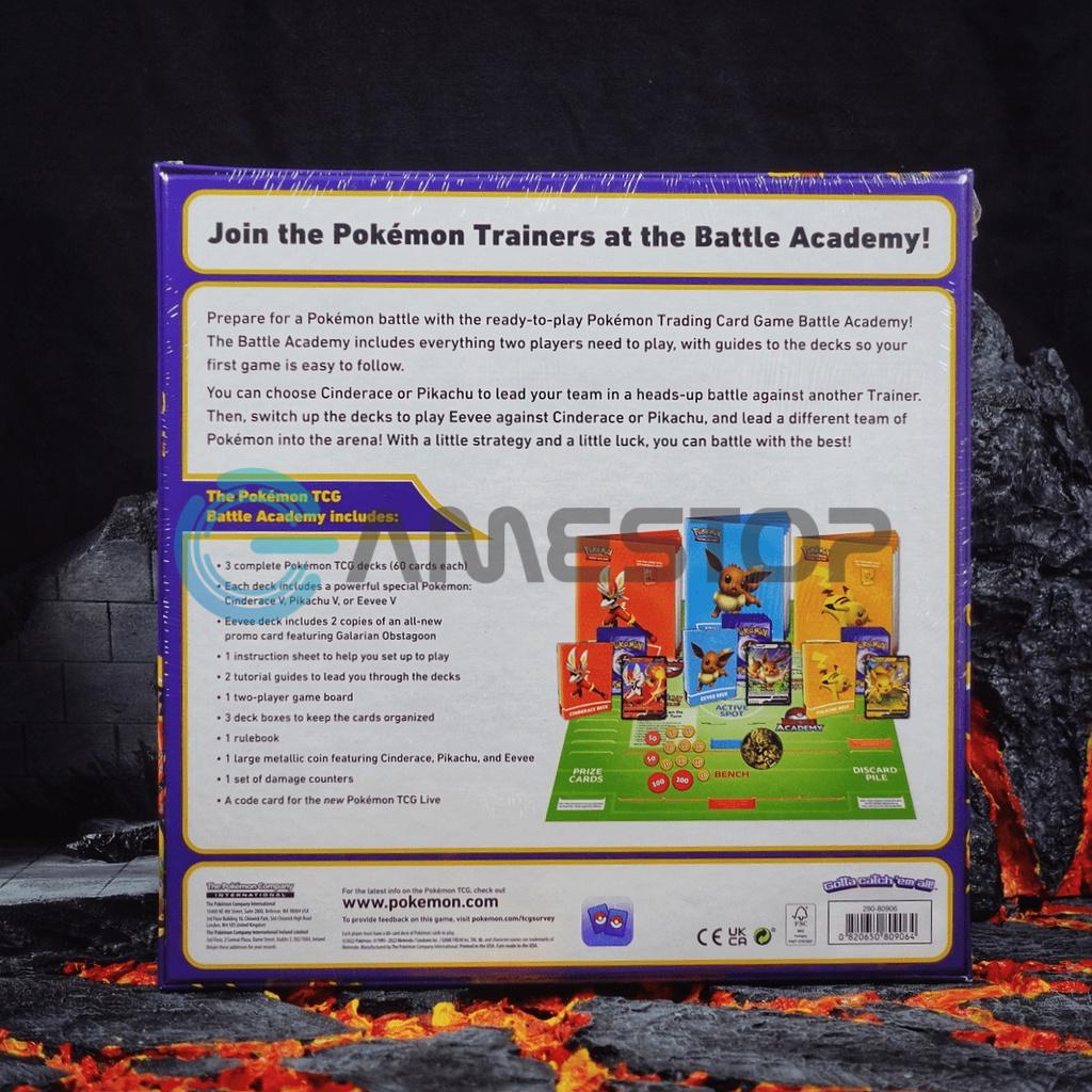 Thẻ bài Pokemon TCG Battle Academy Cinderace V Pikachu V and Eevee V Build Deck phiên bản tiếng Anh POKTCGUSTK04