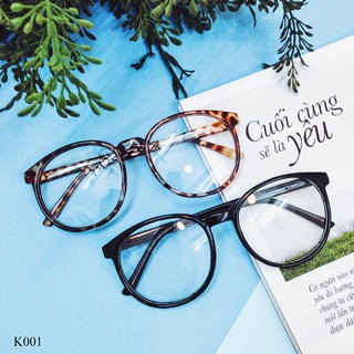 Kính ngố gọng tròn chống bụi, có thể thay mắt cận (có ảnh mẫu đeo)