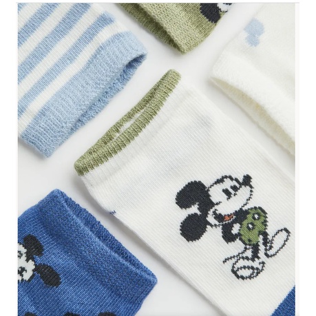 Set 5 đôi tất cổ ngắn mickey bé trai HM