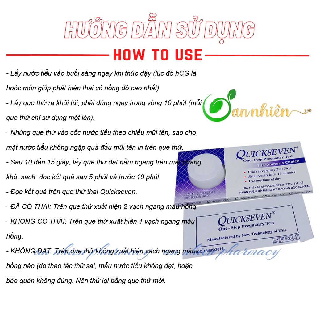 Que thử thai Quickseven – Phát hiện thai sớm - nhanh chóng - đơn giản và chính xác