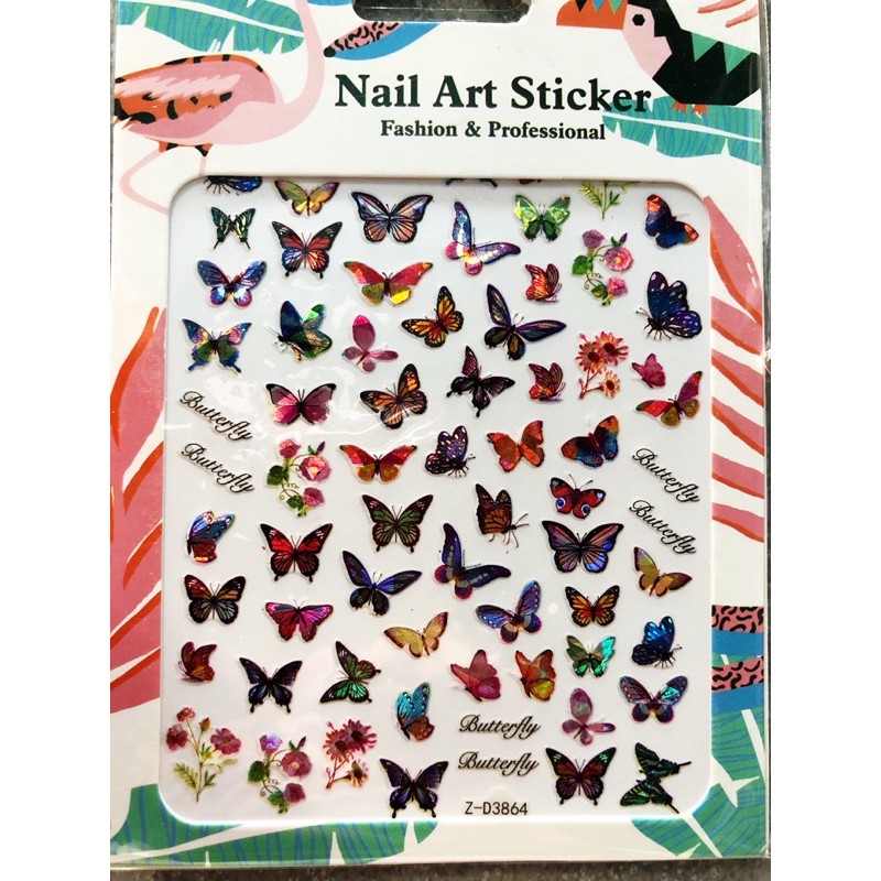 Sticker bướm nhiều mẫu đẹp