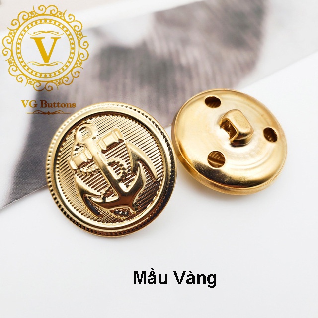 Cúc kim loại cao cấp, cúc mỏ neo phù hợp áo vest nam và nữ, áo khoác, áo măng tô, áo khoác dạ