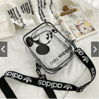 Túi Bao Tử Đeo Vai Adidas Neo Chuột Mickey Phong Cách Cá Tính Đeo Chéo, Đeo Hông Chất Liệu Trong Suốt PVC Giá Rẻ