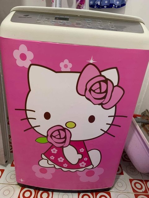 (RẺ VÔ ĐỊCH) Miếng Dán Máy Giặt Hello Kitty Siêu Dễ Thương