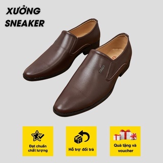 Giày tây nam da trơn sdrolun, giày tây công sở