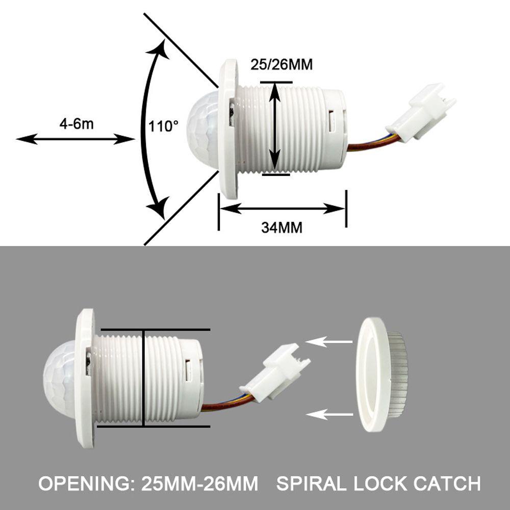 Công Tắc Đèn LED Cảm Biến Chuyển Động PIR Thông Minh