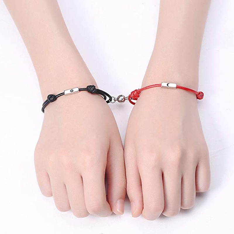 Set 2 Vòng Tay Dây Bện Mặt Trời Và Mặt Trăng Thời Trang Cho Cặp Đôi