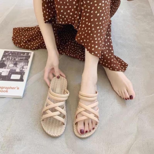 DÉP/SANDAL VINTAGE ĐI BIỂN (form nhỏ)