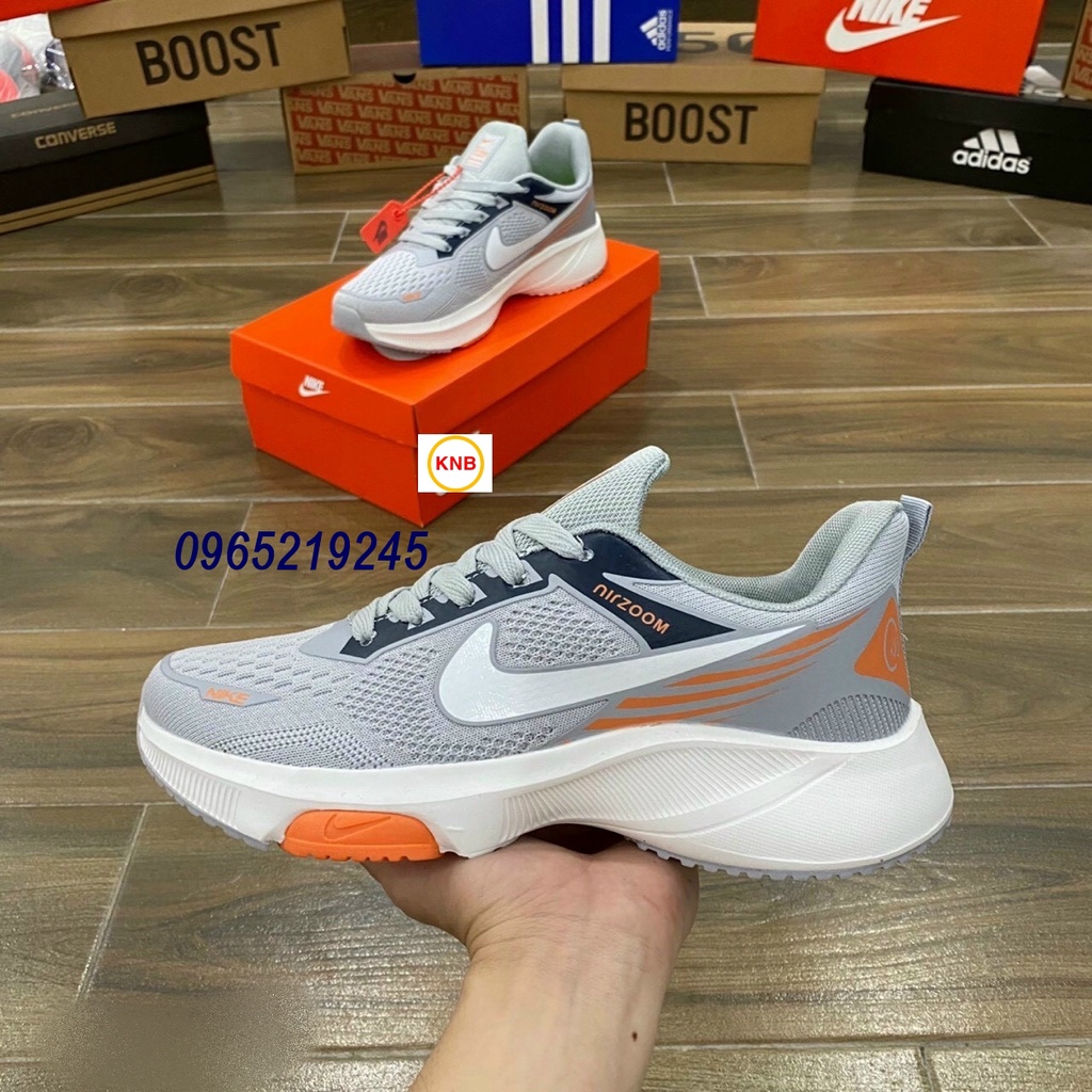 Giày Thể Thao Sneaker Nam Nữ NIKE ZOOM VIP  Giày Thời Trang Siêu Phẩm Siêu Êm Siêu Nhẹ, Màu Trắng Xám
