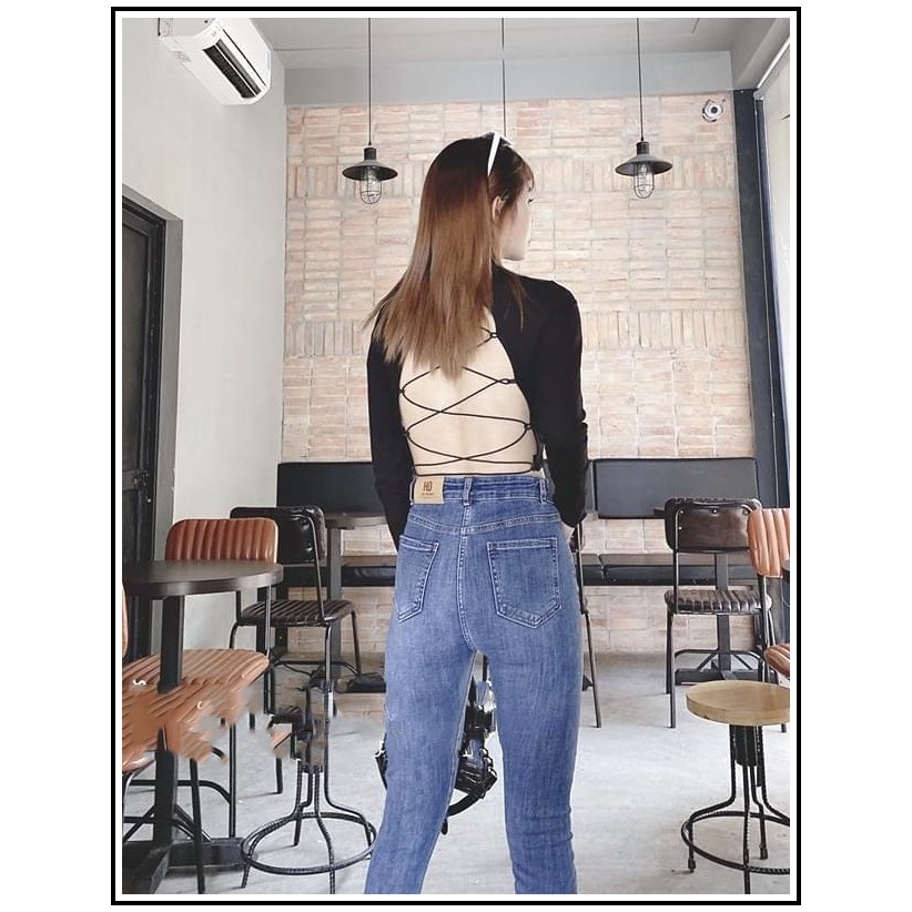 Quần jean nữ kiểu RÁCH TO NHỎ TUA LAI màu xanh vừa bảng size 26-30 chất jean giãn tốt 2/10ffr21