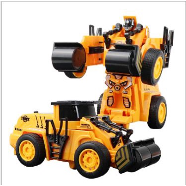 Robot ô tô biến hình, đồ chơi máy xúc cho bé
