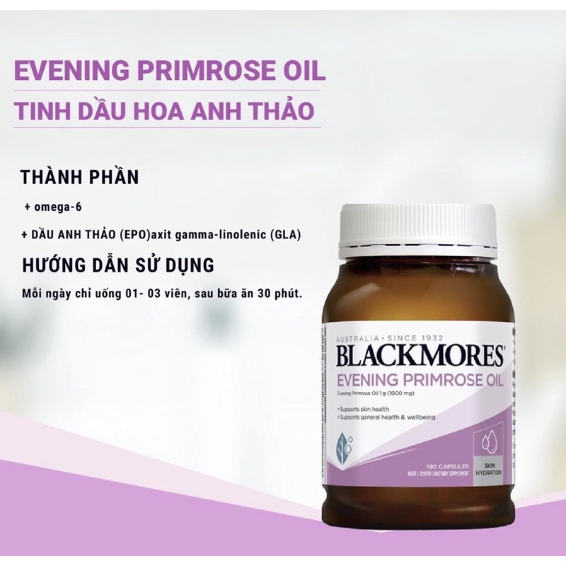 Tinh dầu hoa anh thảo Evening Primose oil Blackmores