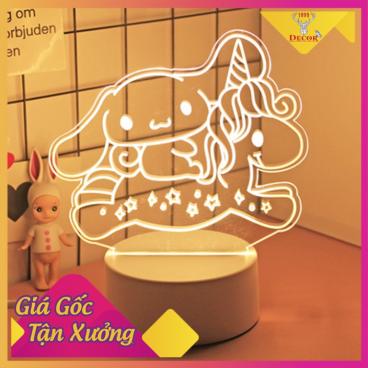 Đèn Ngủ Led 3D Hoạt Hình Mẫu Mã Đa Dạng Trang Trí Nhà Cửa Phòng Ngủ