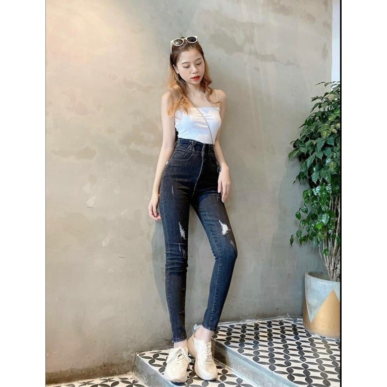 Quần Jean Nữ Lưng Cao 💖FREESHIP💖 Quần Bò Nữ Mẫu Mới Kiểu Dáng Sang Chảnh Thời trang Chuẩn Hàng Shop Lady Fashion - QJNU5