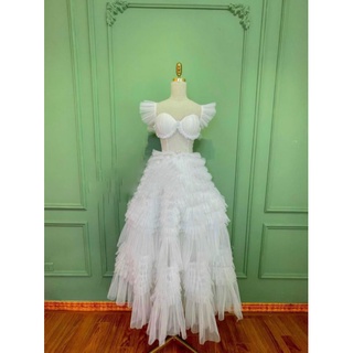✨ Đầm maxi tầng tay dúm✨