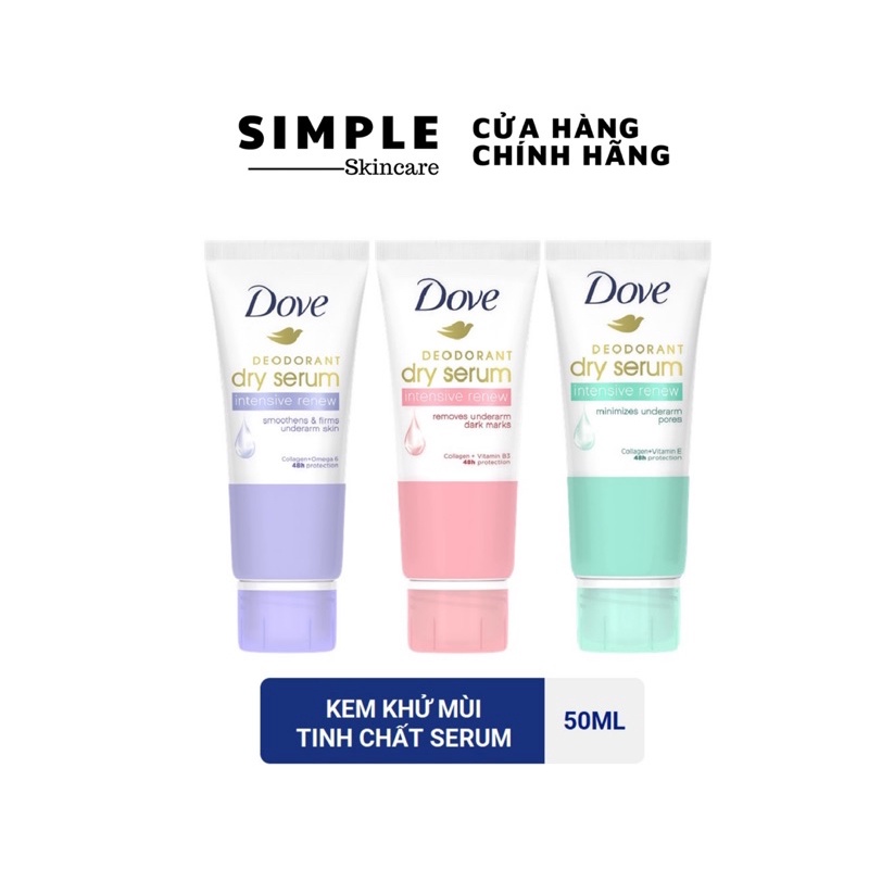 Kem Khử Mùi Dove Tinh Chất Serum Dưỡng Sáng 50ML