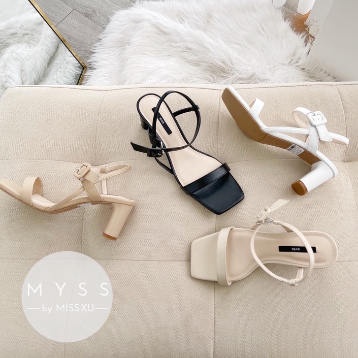 Giày sandal nữ mũi vuông cao 5cm thời trang MYSS - SD115