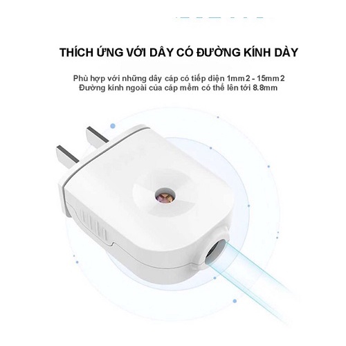 Phích cắm điện xoay chân dẹt có thể xoay 90 độ