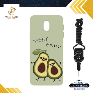 Ốp lưng Samsung J7 Pro quả bơ dễ thương silicone dẻo (Tặng kèm dây đeo điện thoại)