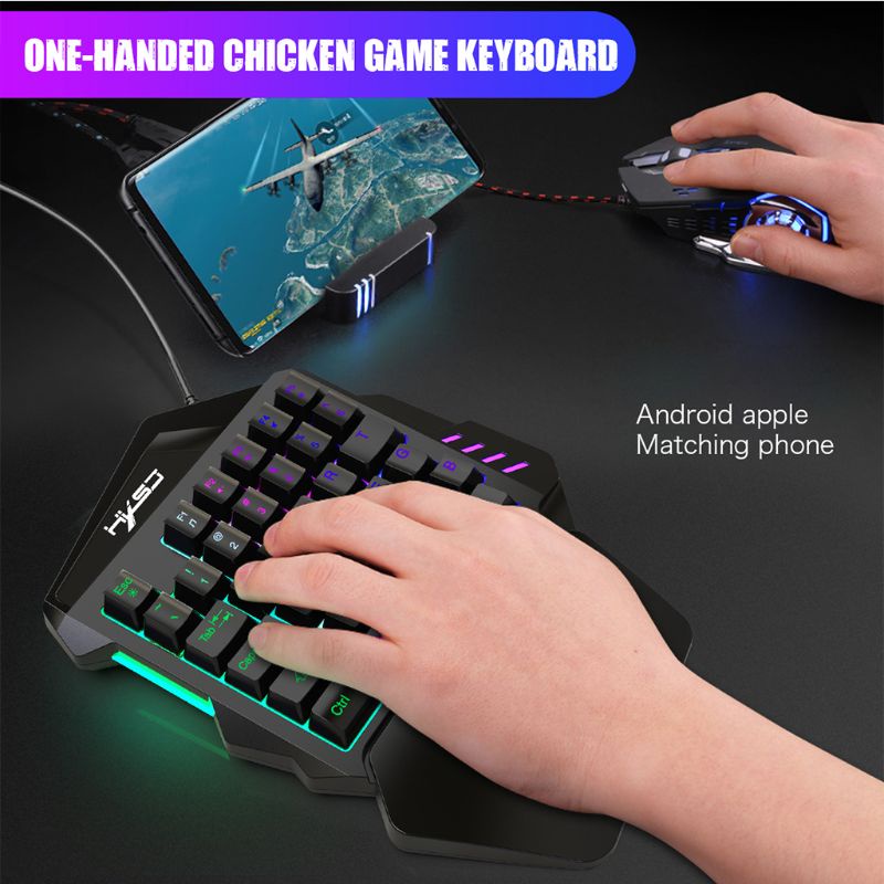 Combo Bàn Phím Và Chuột Gaming Mini 35 Phím Có Dây Usb Cho PC