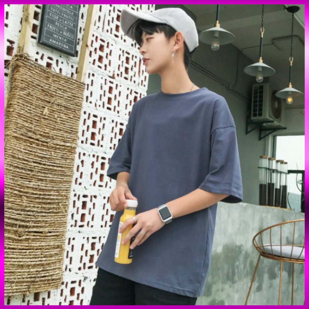 Áo Thun Tay Lỡ Unisex Trơn Nhiều Màu Siêu Hot | BigBuy360 - bigbuy360.vn