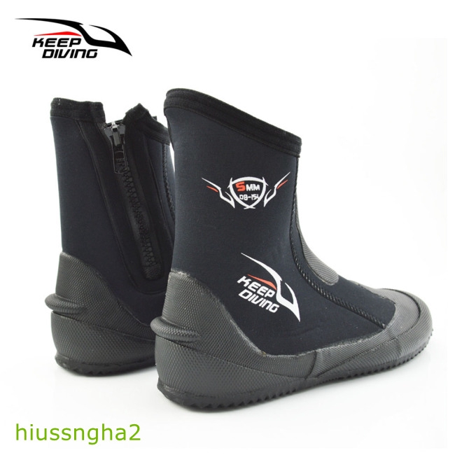 Giày Boot Đi Lặn Biển Chất Liệu Cao Su Tổng Hợp Chống Lạnh Dày 5mm