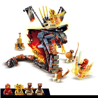 đồ chơi giáo dục Lắp Ráp mô hình 70674 Ninjago Fire Fang Spinjitzu 4017 Rắn Lửa Khổng Lồ đại chiến Ninja
