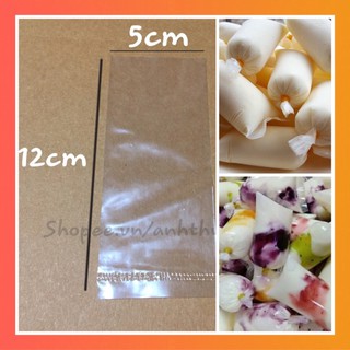 1kg Túi nilon làm kem,sữa chua ngắn,dài,loại 6x12,4x18,4x16 Pp và PE