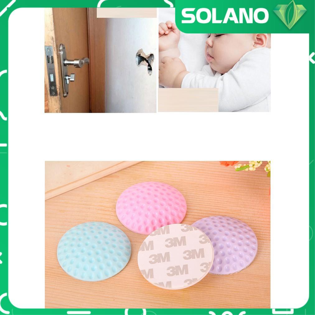 Miếng chặn cửa nhựa silicon SOLANO chống va đập giảm ồn tay nắm cửa ra vào cửa sổ cho bé ngủ ngon HG-001031